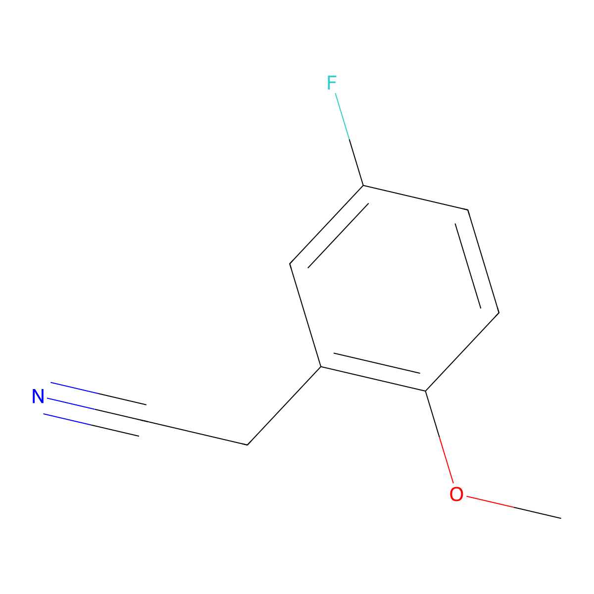 2-(5-Fluoro-2-methoxyphenyl)acetonitrile molecular structure, CAS 501008-41-9