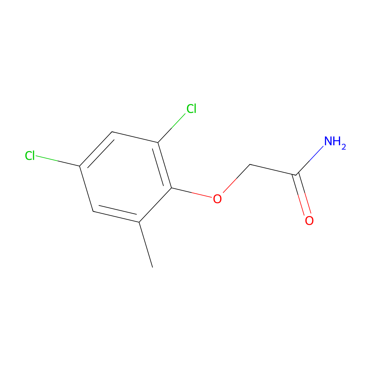 2-(2,4-Dichloro-6-methylphenoxy)acetamide molecular structure, CAS 501008-49-7