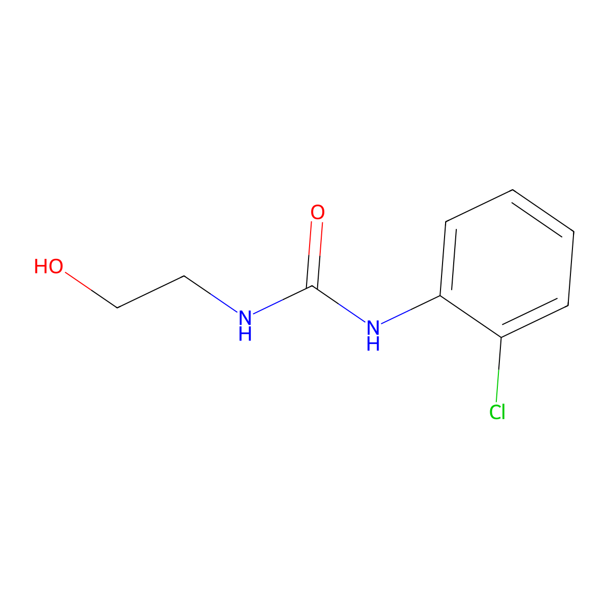 1-(2-Chlorophenyl)-3-(2-hydroxyethyl)urea molecular structure, CAS 501008-72-6