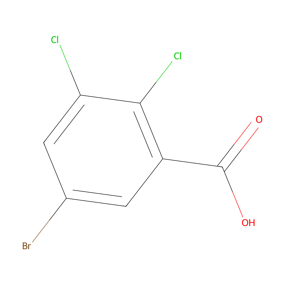 5-Bromo-2,3-dichlorobenzoic acid molecular structure, CAS 501009-14-9