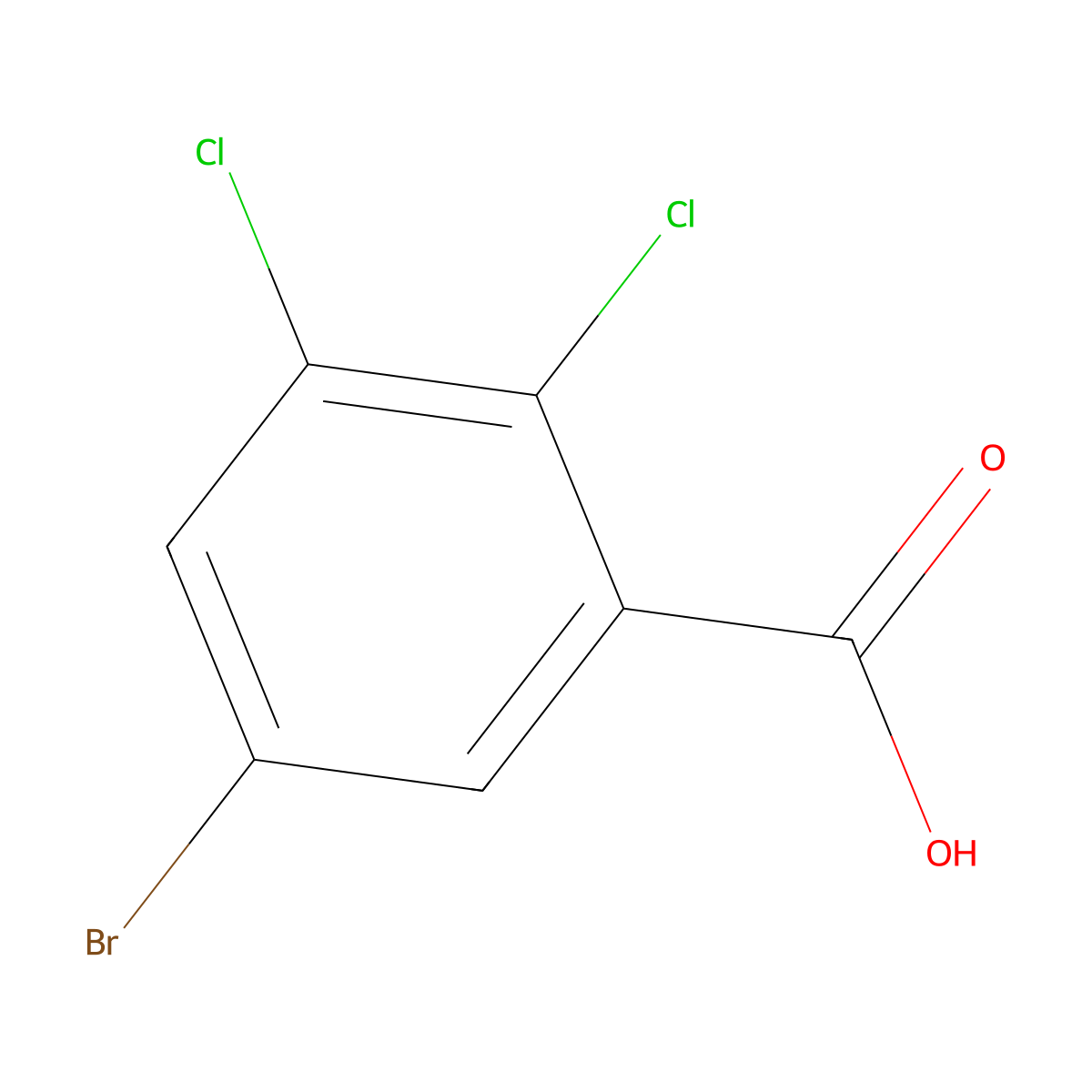 5-Bromo-2,3-dichlorobenzoic acid molecular structure, CAS 501009-14-9