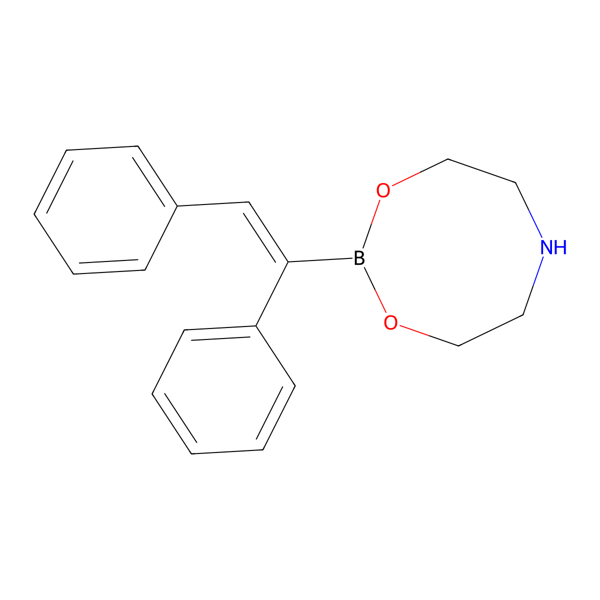 2-(1,2-Diphenylethenyl)-1,3,6,2-dioxazaborocane molecular structure, CAS 501014-42-2