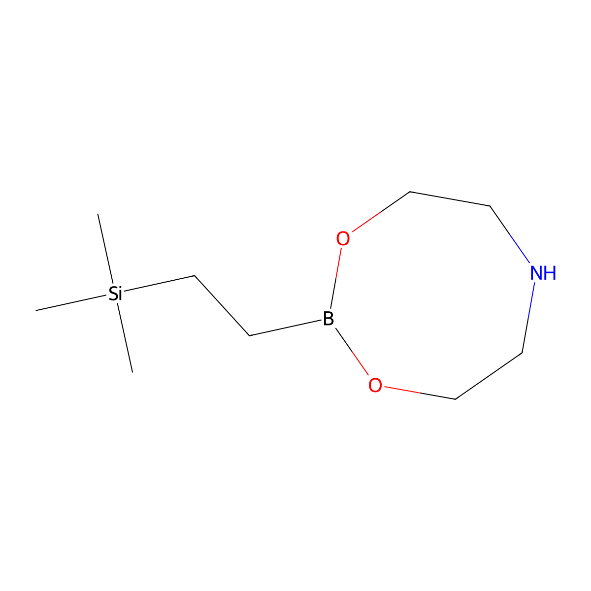 2-(2-(Trimethylsilyl)ethyl)-1,3,6,2-dioxazaborocane molecular structure, CAS 501014-43-3