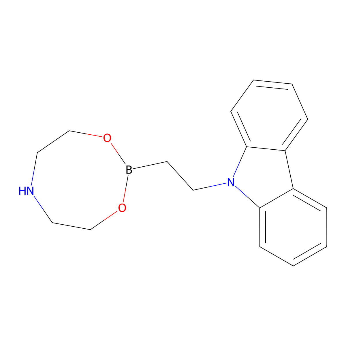 2-(2-(9H-Carbazol-9-yl)ethyl)-1,3,6,2-dioxazaborocane molecular structure, CAS 501014-45-5