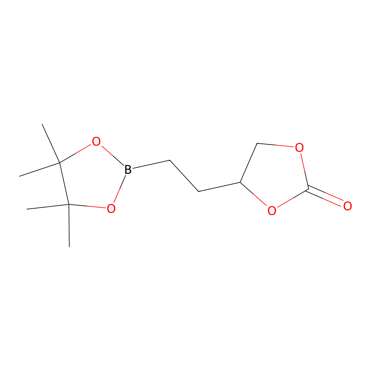4-(2-(4,4,5,5-Tetramethyl-1,3,2-dioxaborolan-2-yl)ethyl)-1,3-dioxolan-2-one molecular structure, CAS 501014-47-7