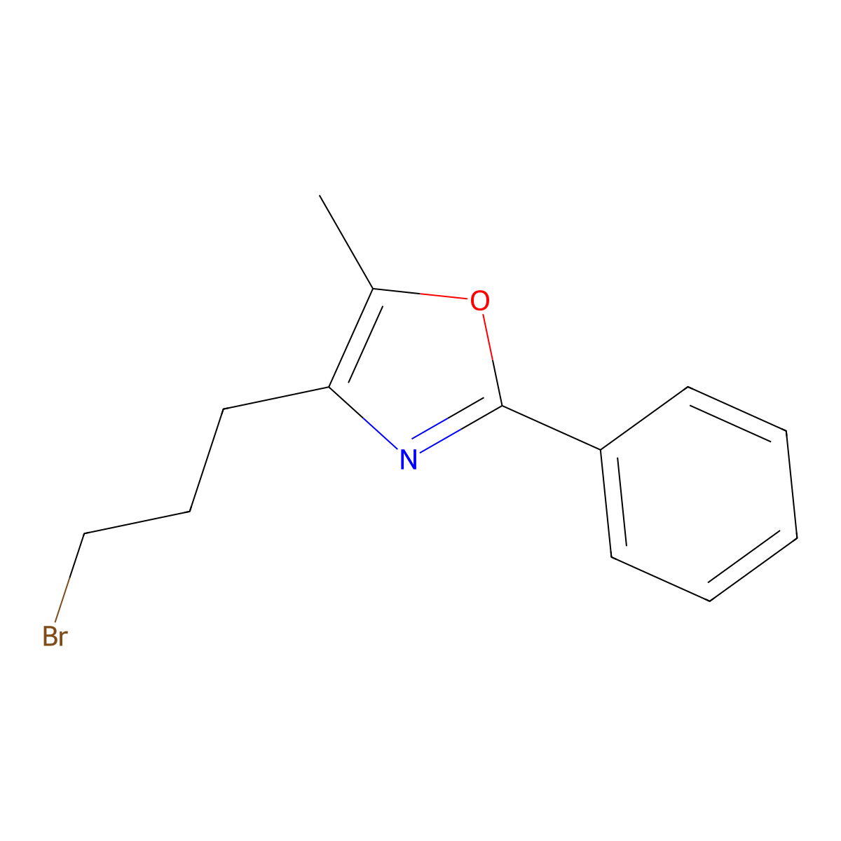 4-(3-Bromo-propyl)-5-methyl-2-phenyl-oxazole molecular structure, CAS 501031-63-6
