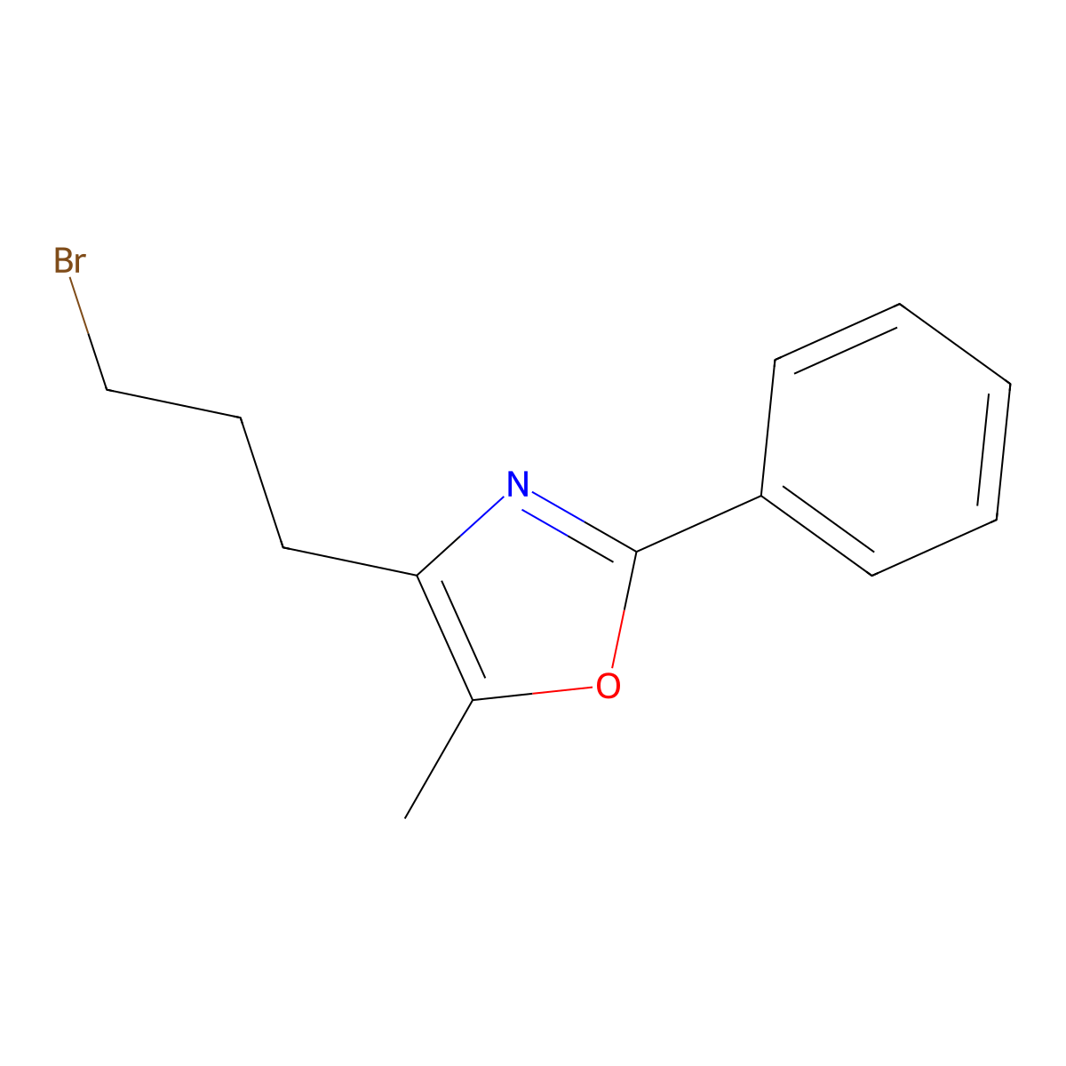 4-(3-Bromo-propyl)-5-methyl-2-phenyl-oxazole molecular structure, CAS 501031-63-6