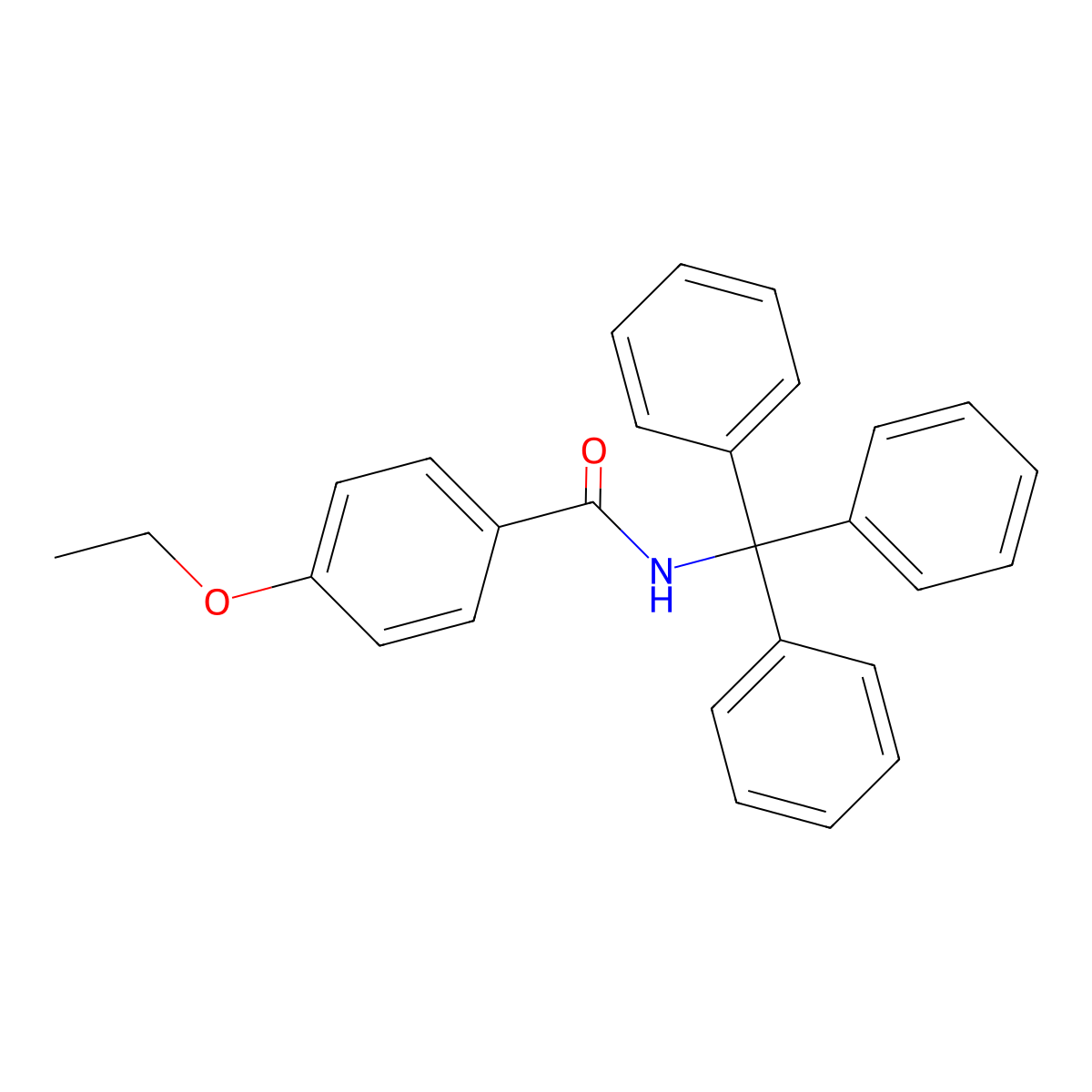 4-ethoxy-N-(triphenylmethyl)benzamide molecular structure, CAS 501035-51-4