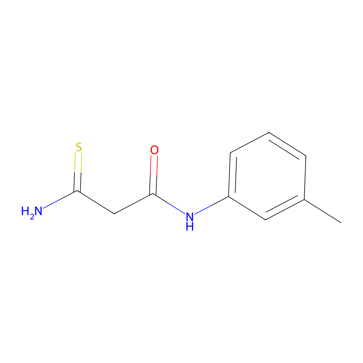 2-carbamothioyl-N-(3-methylphenyl)acetamide molecular structure, CAS 501037-55-4