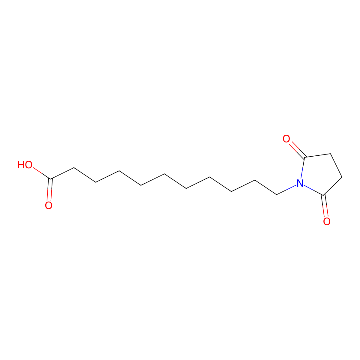 11-(2,5-Dioxopyrrolidin-1-yl)undecanoic acid molecular structure, CAS 501074-27-7