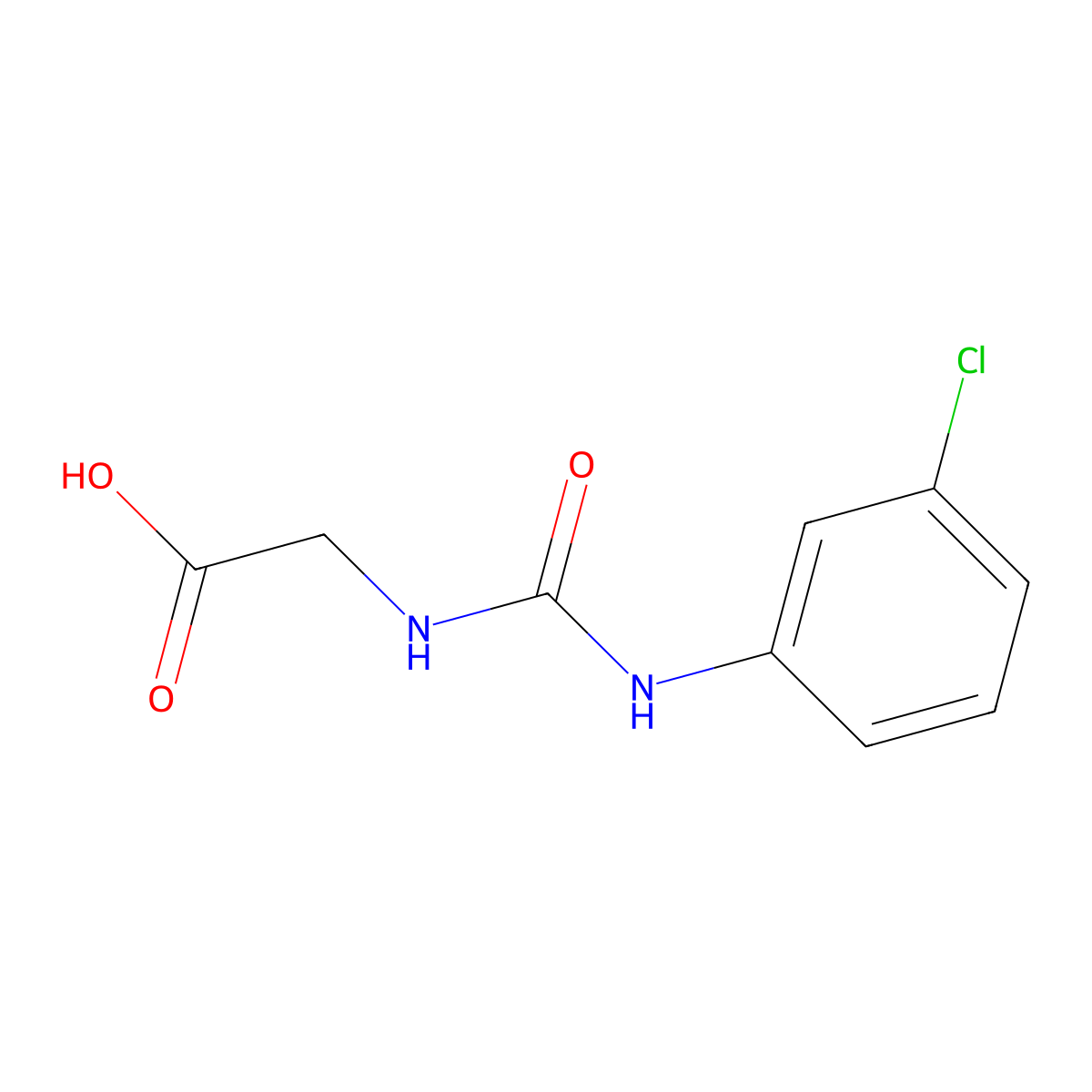 2-{[(3-Chlorophenyl)carbamoyl]amino}acetic acid molecular structure, CAS 501074-67-5