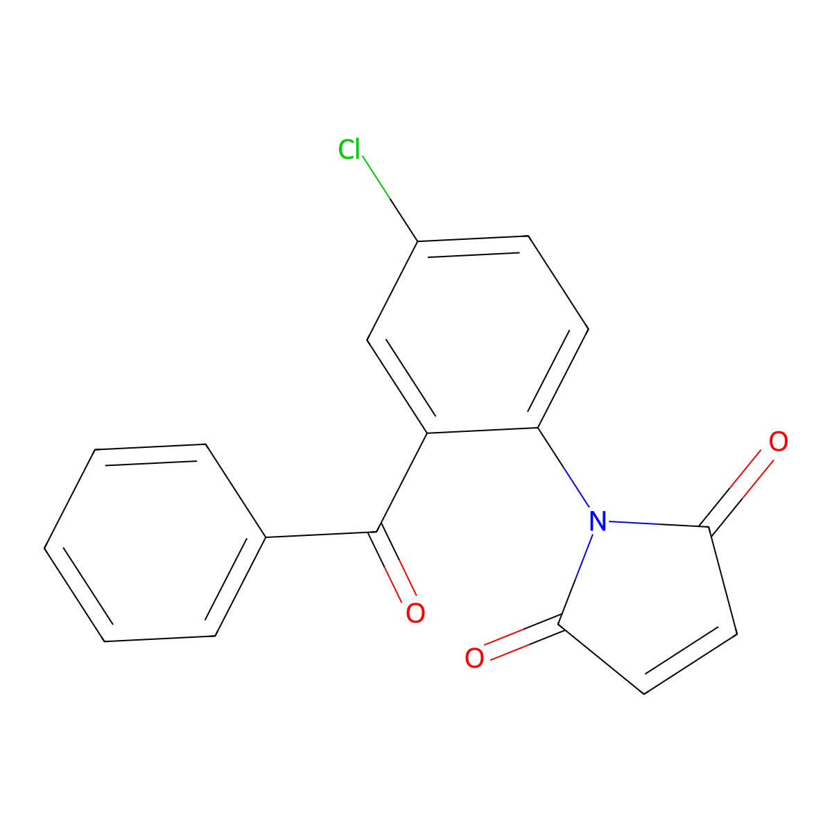 1-(2-benzoyl-4-chlorophenyl)-2,5-dihydro-1H-pyrrole-2,5-dione molecular structure, CAS 501076-55-7