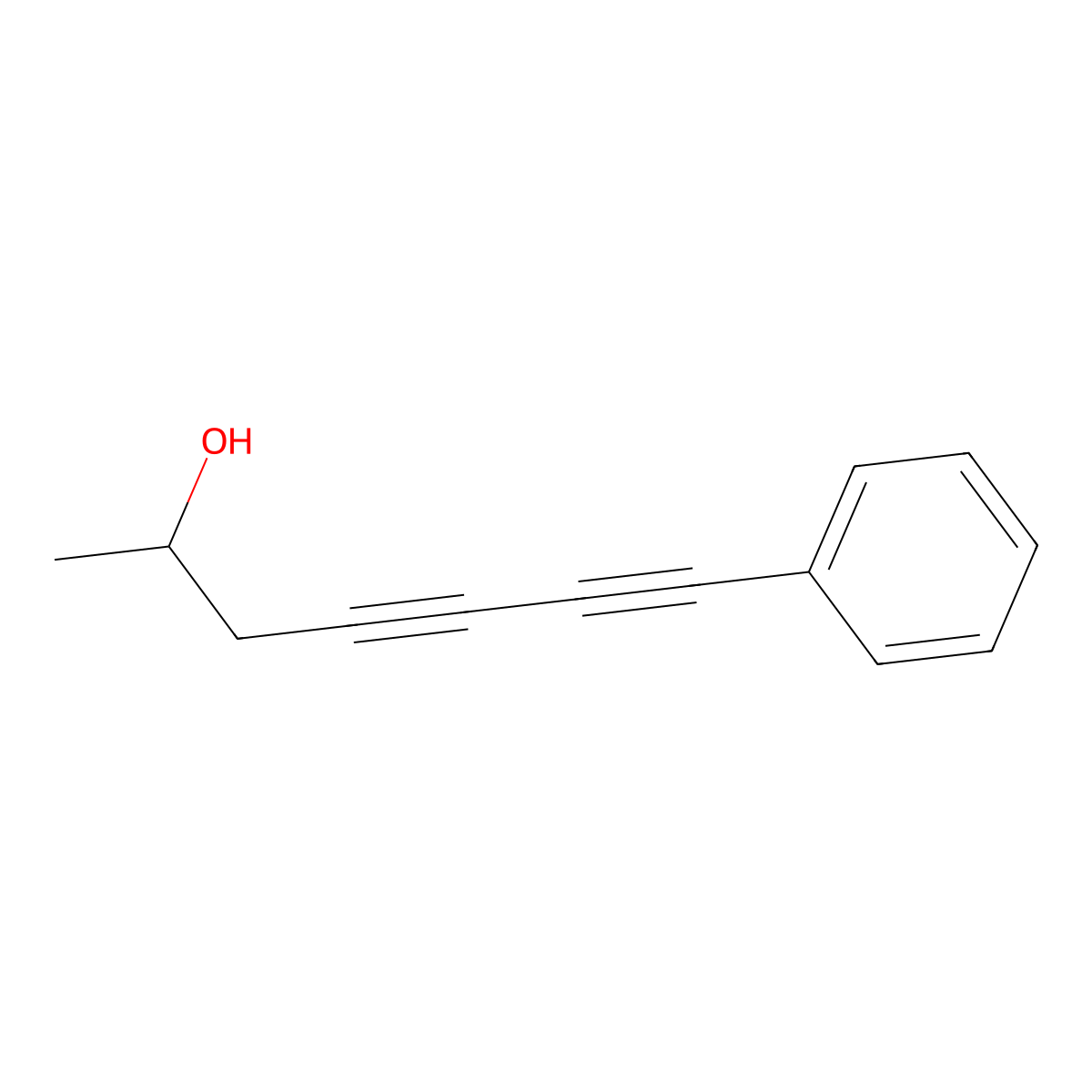 4,6-Heptadiyn-2-ol, 7-phenyl-, (2R)- molecular structure, CAS 501086-15-3