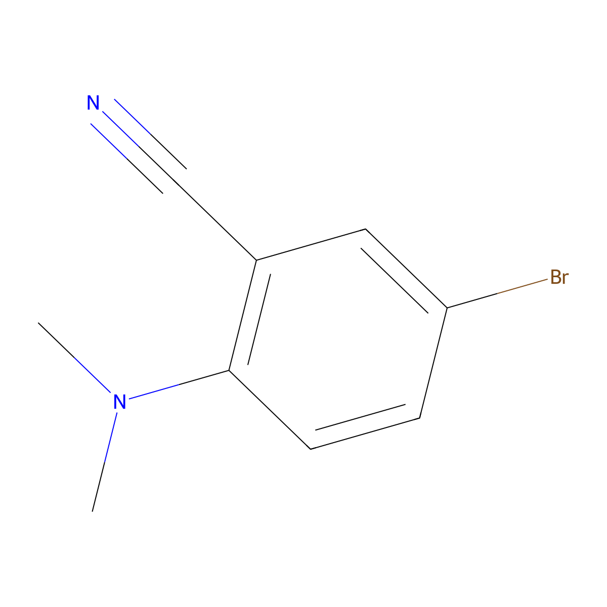 5-Bromo-2-(dimethylamino)benzonitrile molecular structure, CAS 501086-59-5