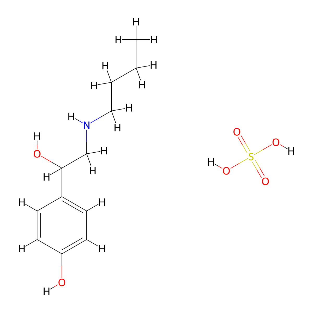 Bamethan monosulfate molecular structure, CAS 5011-27-8