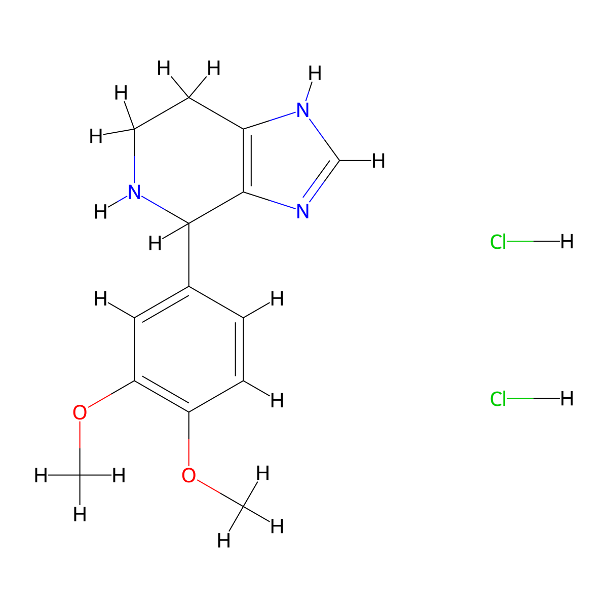 4-(3,4-dimethoxyphenyl)-3H,4H,5H,6H,7H-imidazo[4,5-c]pyridine dihydrochloride molecular structure, CAS 5011-47-2