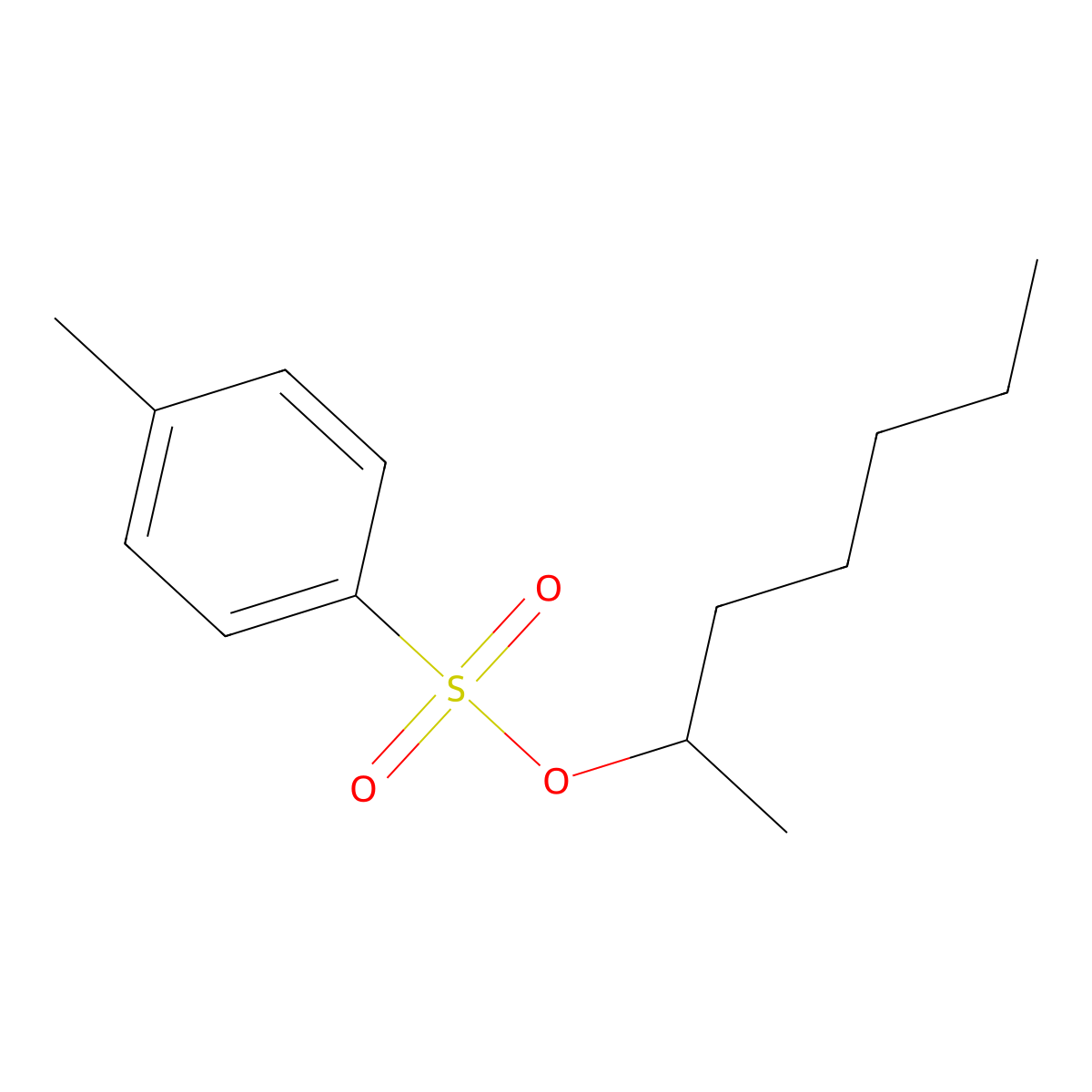 Heptan-2-yl 4-methylbenzene-1-sulfonate molecular structure, CAS 5011-57-4