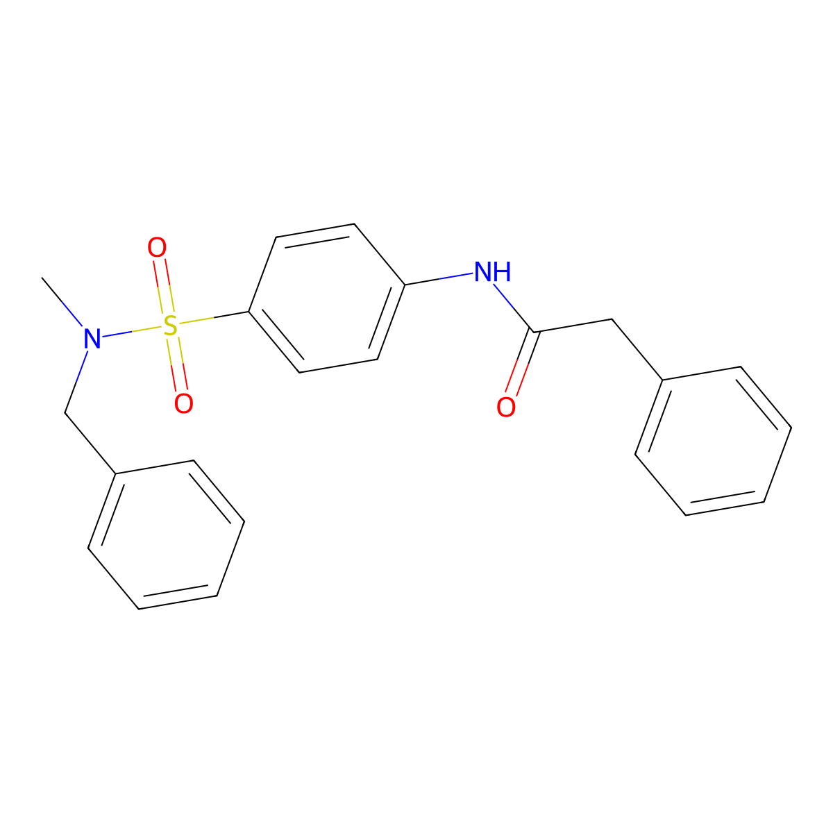 N-(4-{[benzyl(methyl)amino]sulfonyl}phenyl)-2-phenylacetamide molecular structure, CAS 501104-00-3