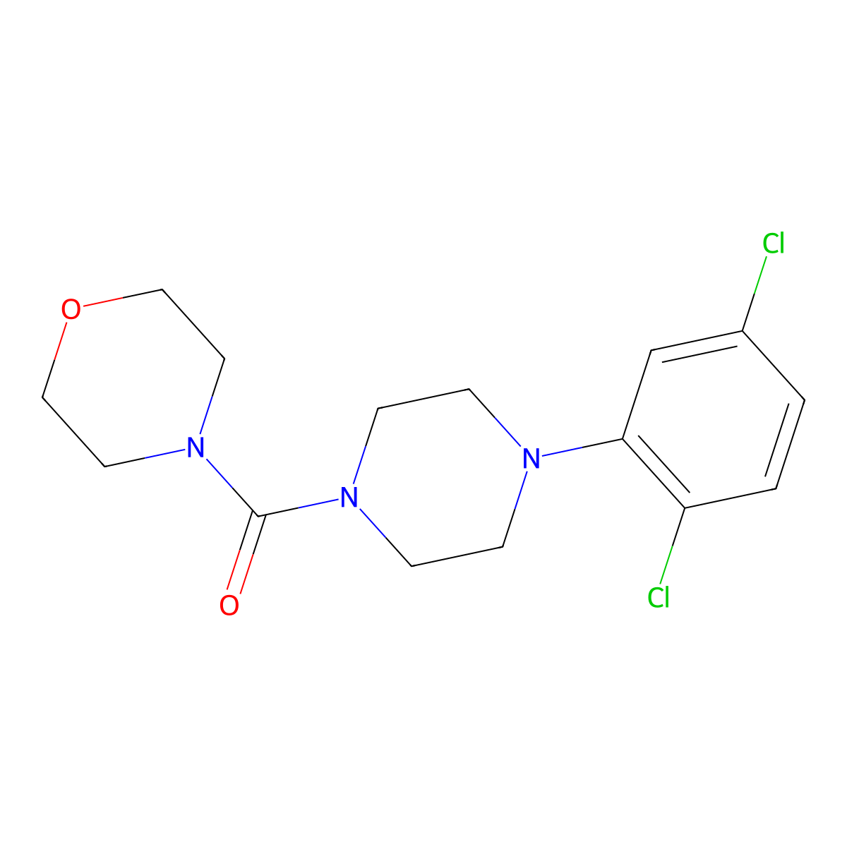 (4-(2,5-Dichlorophenyl)piperazin-1-yl)(morpholino)methanone molecular structure, CAS 501104-51-4
