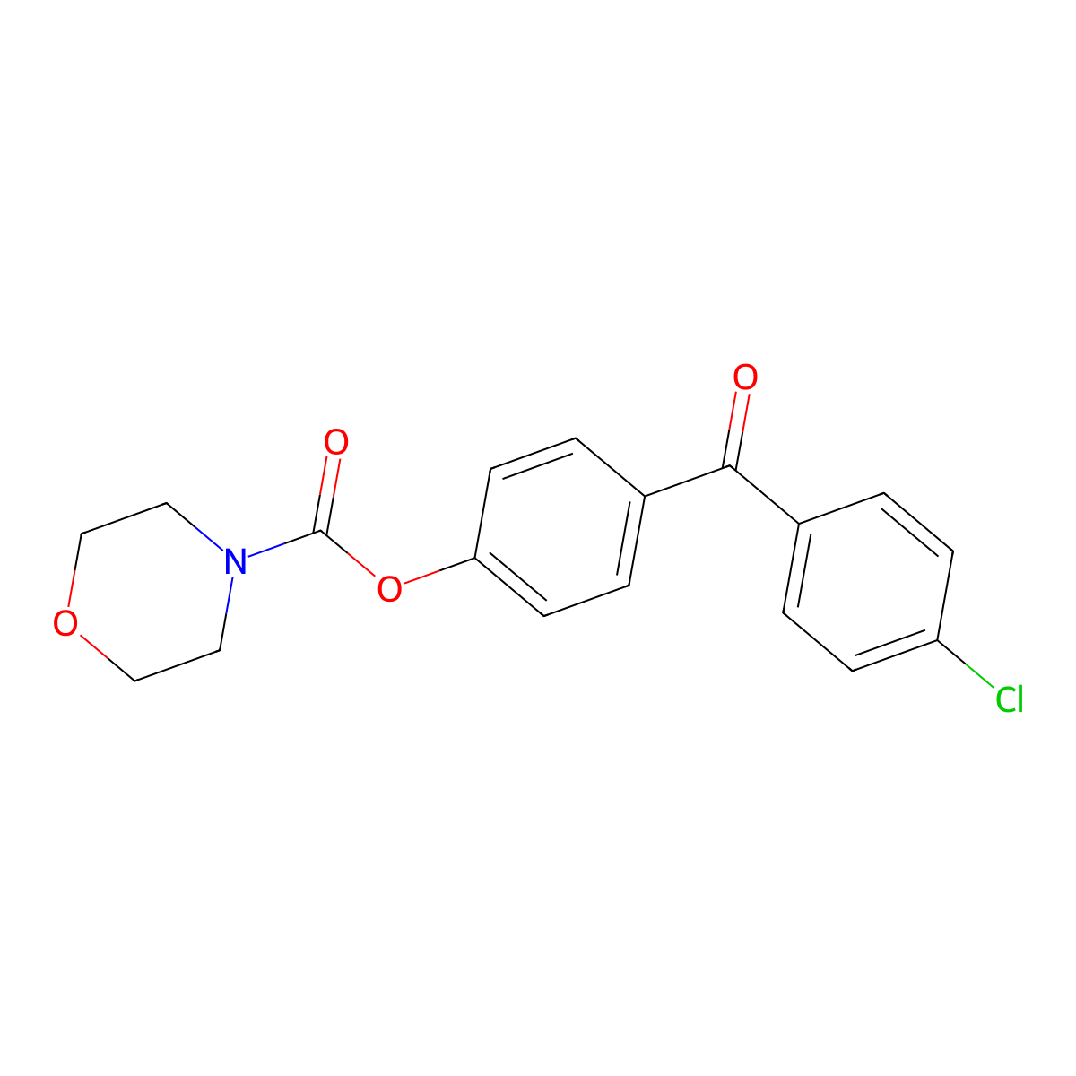 4-(4-Chlorobenzoyl)phenyl morpholine-4-carboxylate molecular structure, CAS 501104-68-3