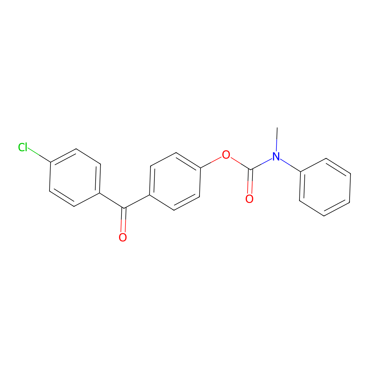 4-(4-Chlorobenzoyl)phenyl methyl(phenyl)carbamate molecular structure, CAS 501104-72-9