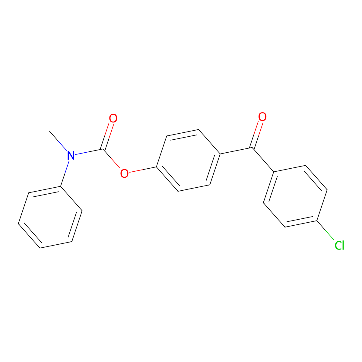 4-(4-Chlorobenzoyl)phenyl methyl(phenyl)carbamate molecular structure, CAS 501104-72-9