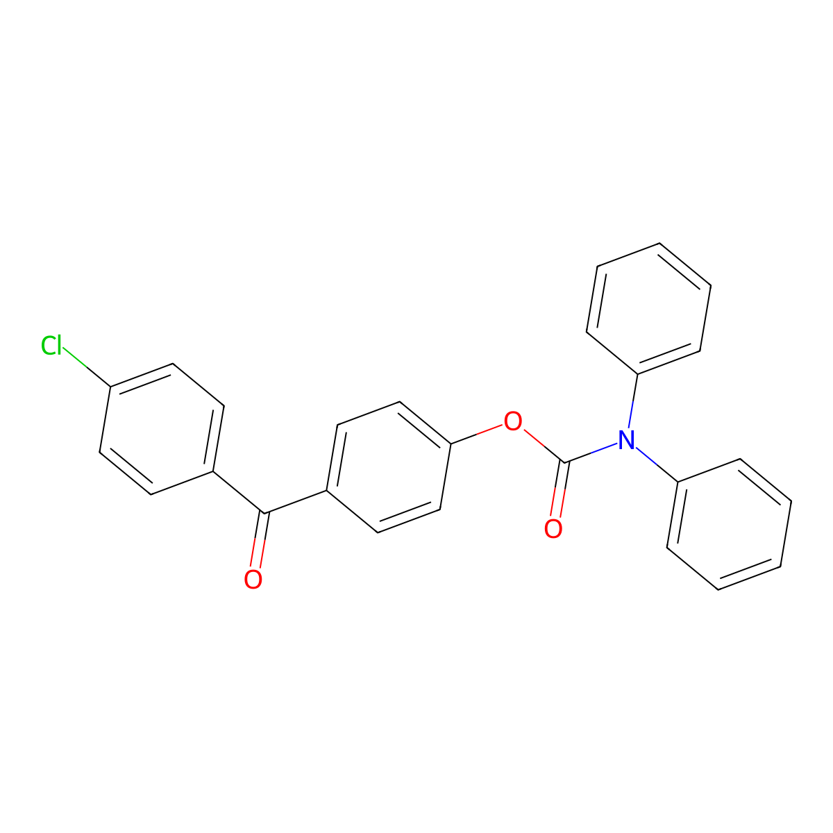 4-(4-chlorobenzoyl)phenyl N,N-diphenylcarbamate molecular structure, CAS 501104-73-0