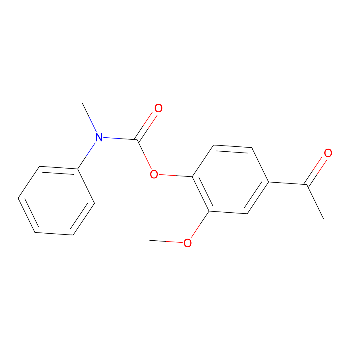 4-Acetyl-2-methoxyphenyl methyl(phenyl)carbamate molecular structure, CAS 501104-79-6