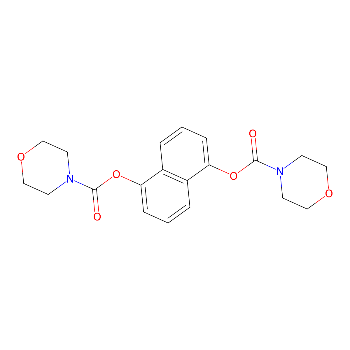 5-(Morpholine-4-carbonyloxy)naphthalen-1-yl morpholine-4-carboxylate molecular structure, CAS 501104-80-9
