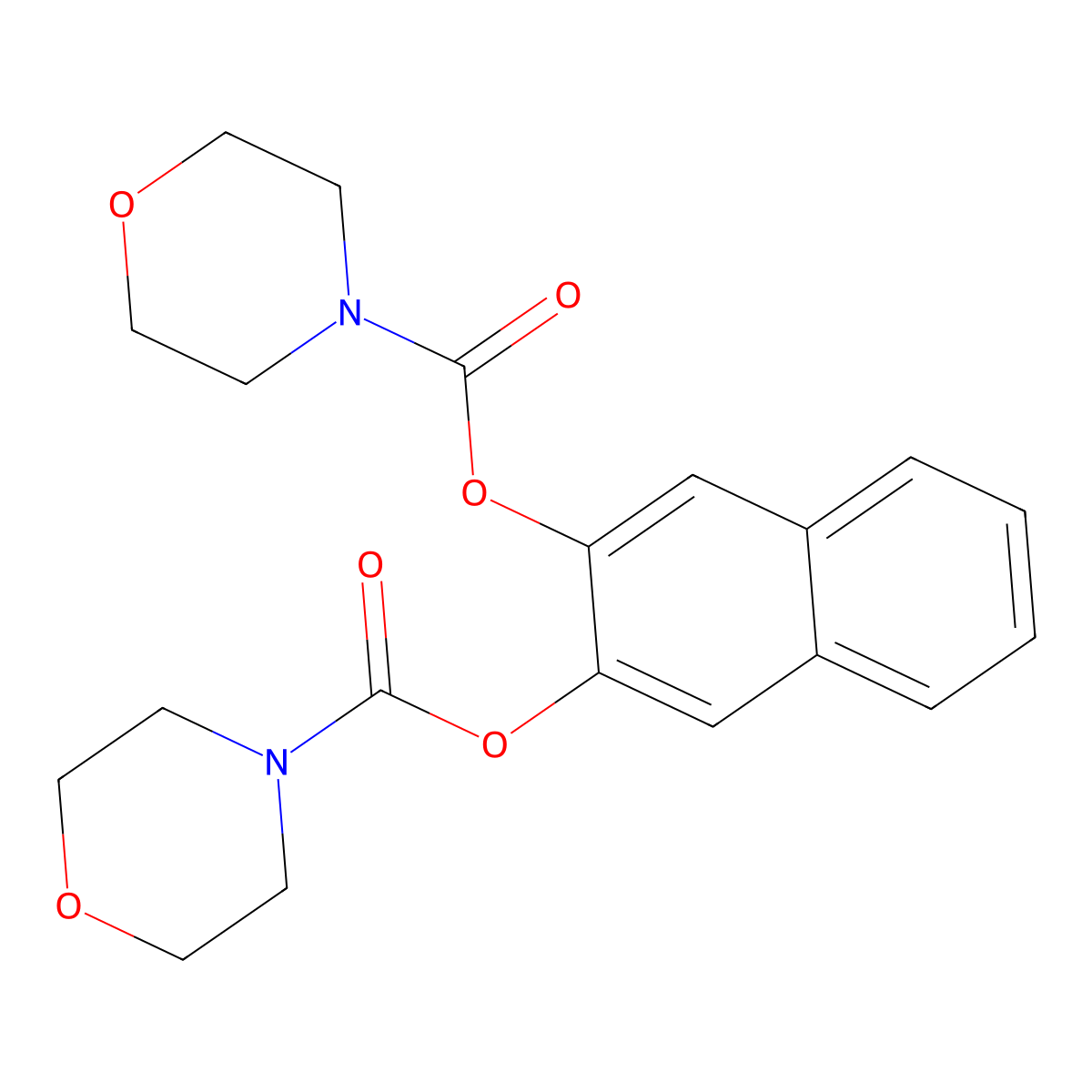 3-(Morpholine-4-carbonyloxy)naphthalen-2-yl morpholine-4-carboxylate molecular structure, CAS 501104-86-5
