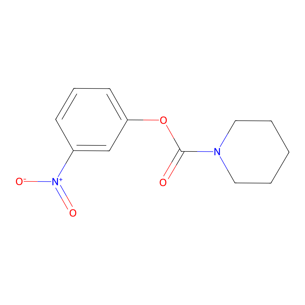 3-Nitrophenyl piperidine-1-carboxylate molecular structure, CAS 501104-92-3