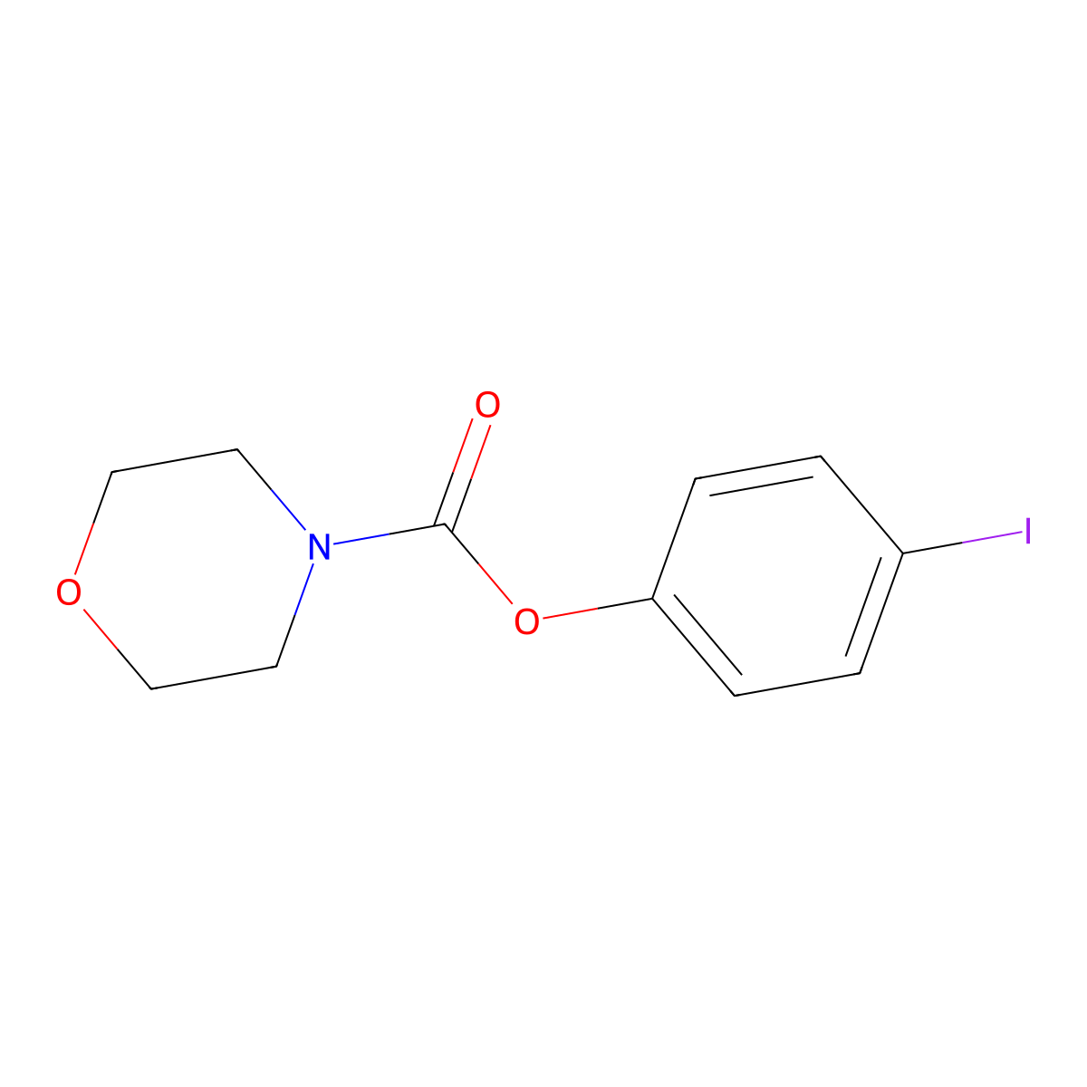 4-Iodophenyl morpholine-4-carboxylate molecular structure, CAS 501104-95-6