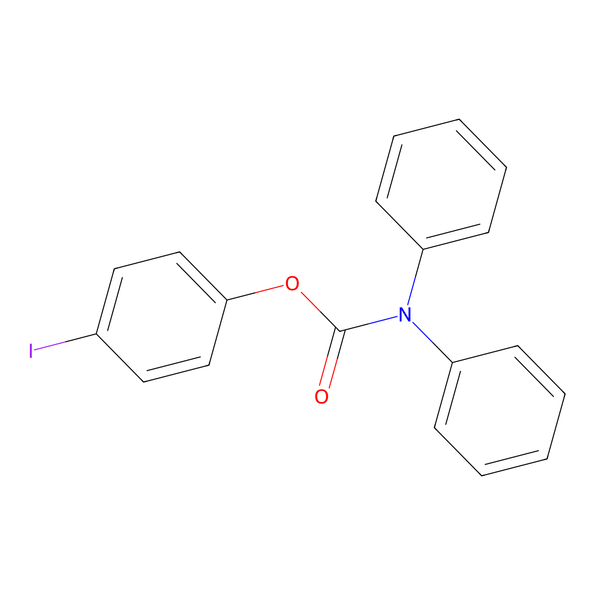 4-iodophenyl N,N-diphenylcarbamate molecular structure, CAS 501104-96-7