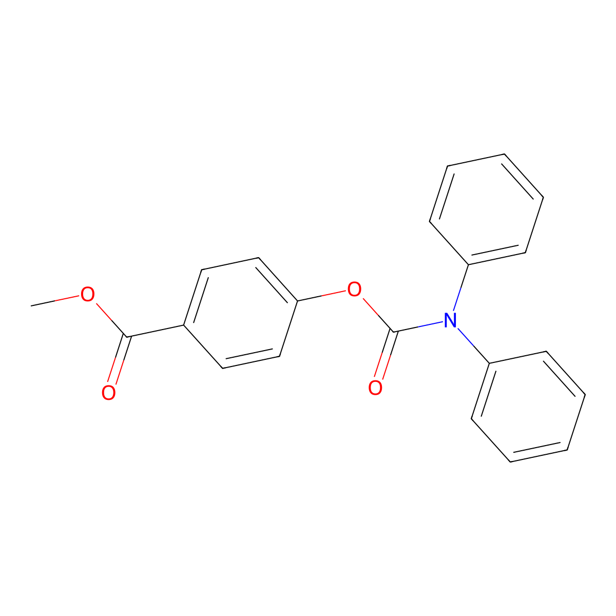 Methyl 4-[(diphenylcarbamoyl)oxy]benzoate molecular structure, CAS 501104-98-9