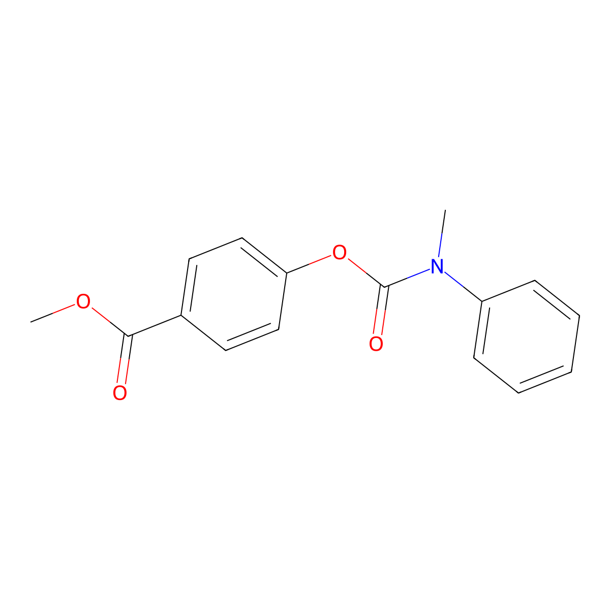 Methyl 4-((methyl(phenyl)carbamoyl)oxy)benzoate molecular structure, CAS 501104-99-0