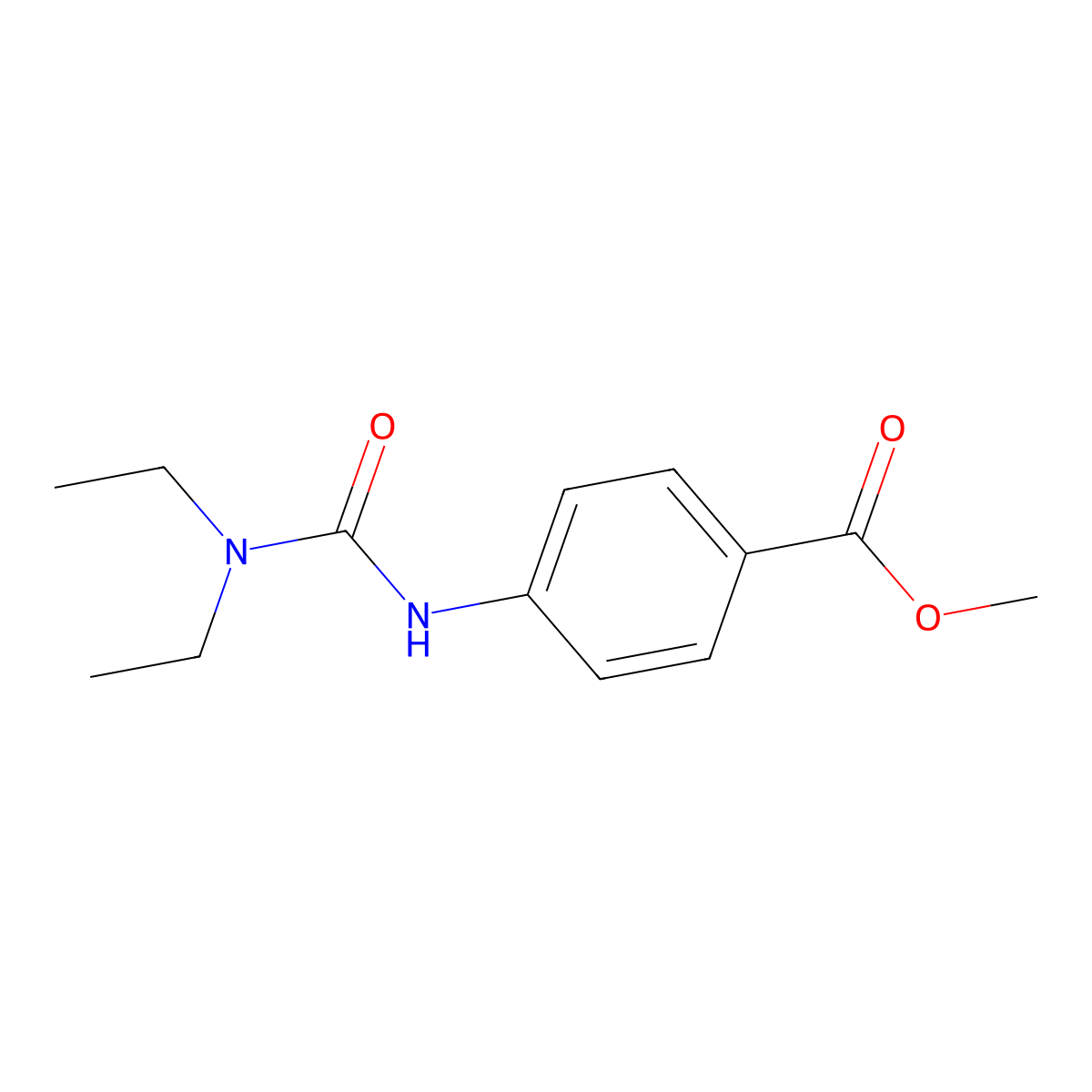 Methyl 4-(3,3-diethylureido)benzoate molecular structure, CAS 501105-05-1