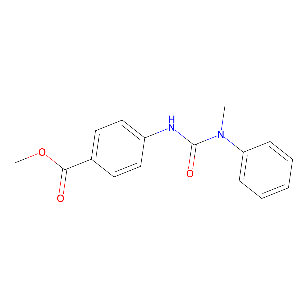 Methyl 4-{[methyl(phenyl)carbamoyl]amino}benzoate molecular structure, CAS 501105-06-2