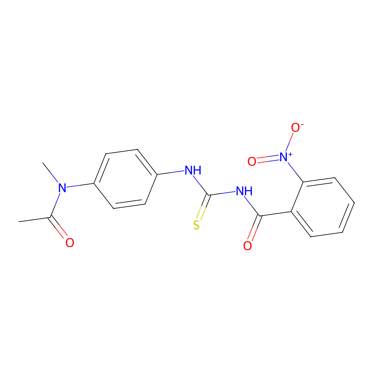 N-[[4-[acetyl(methyl)amino]phenyl]carbamothioyl]-2-nitrobenzamide molecular structure, CAS 501105-40-4