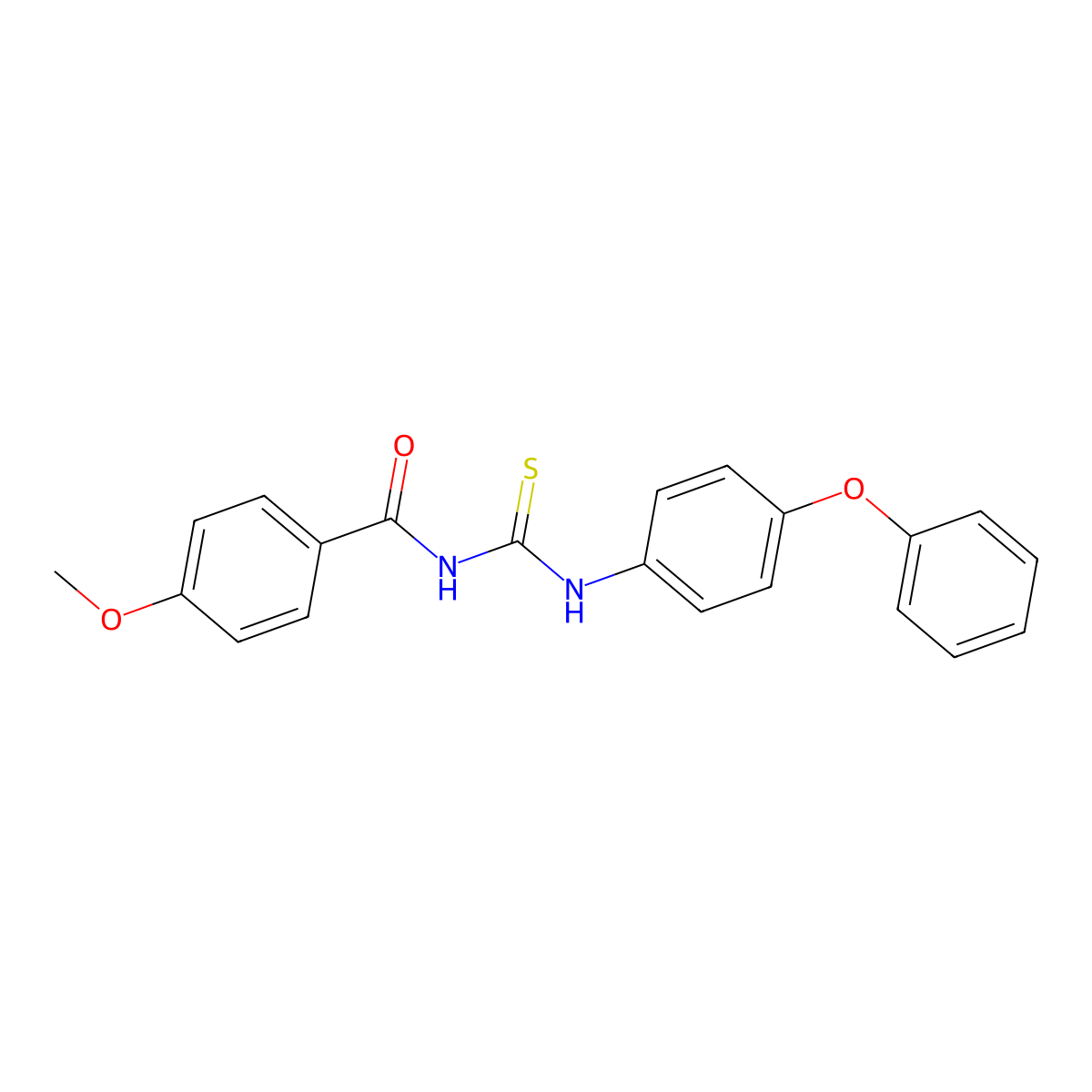 4-methoxy-N-[(4-phenoxyphenyl)carbamothioyl]benzamide molecular structure, CAS 501105-42-6