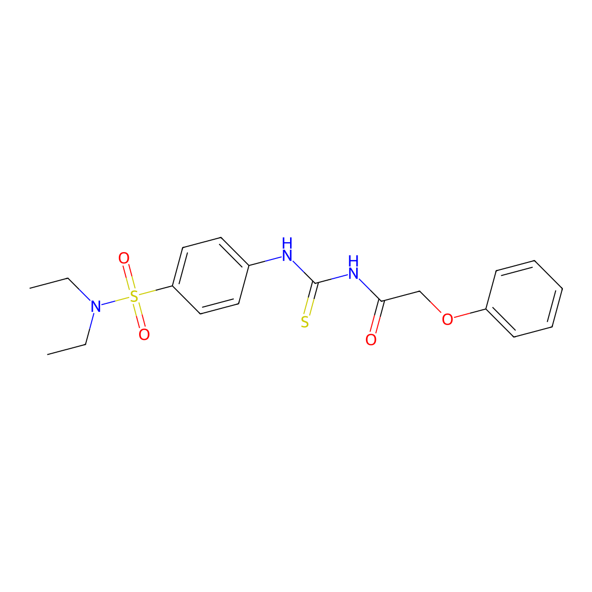 N-[[4-(diethylsulfamoyl)phenyl]carbamothioyl]-2-phenoxyacetamide molecular structure, CAS 501105-43-7