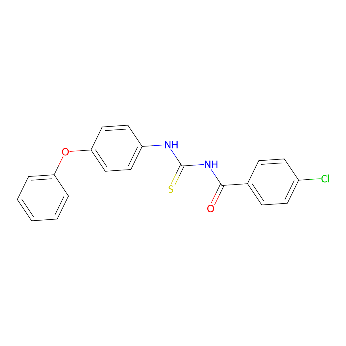 4-chloro-N-[(4-phenoxyphenyl)carbamothioyl]benzamide molecular structure, CAS 501105-46-0