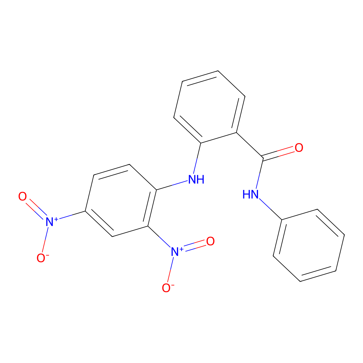 2-[(2,4-dinitrophenyl)amino]-N-phenylbenzamide molecular structure, CAS 501105-61-9