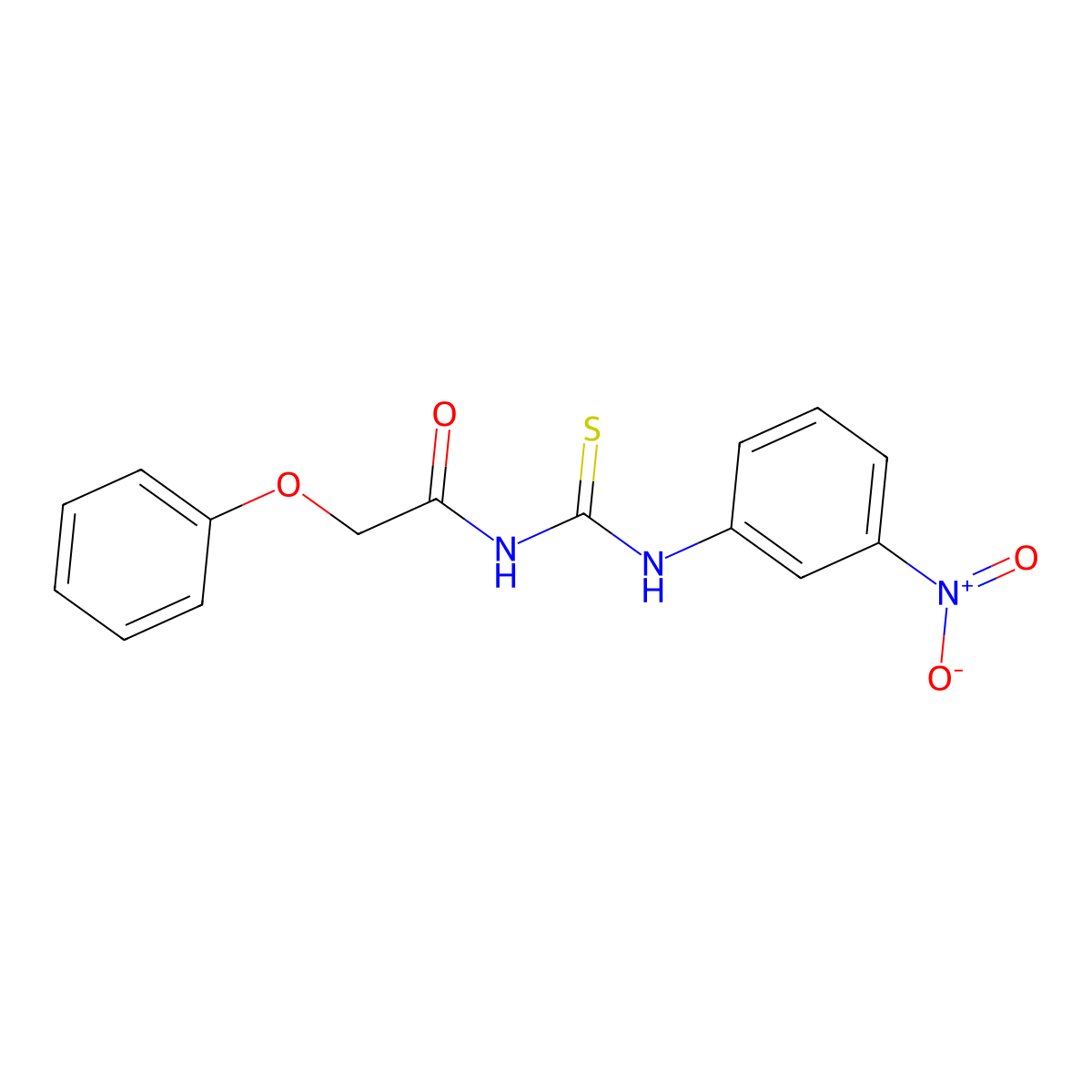 N-[(3-nitrophenyl)carbamothioyl]-2-phenoxyacetamide molecular structure, CAS 501105-68-6