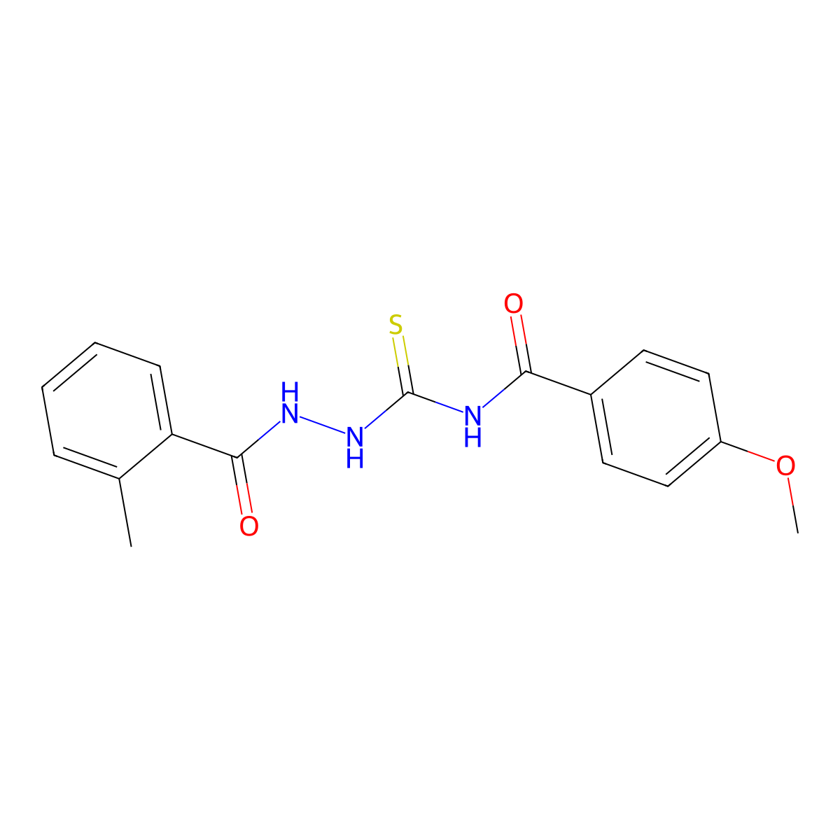 4-methoxy-N-(((2-methylbenzoyl)amino)carbamothioyl)benzamide molecular structure, CAS 501106-32-7