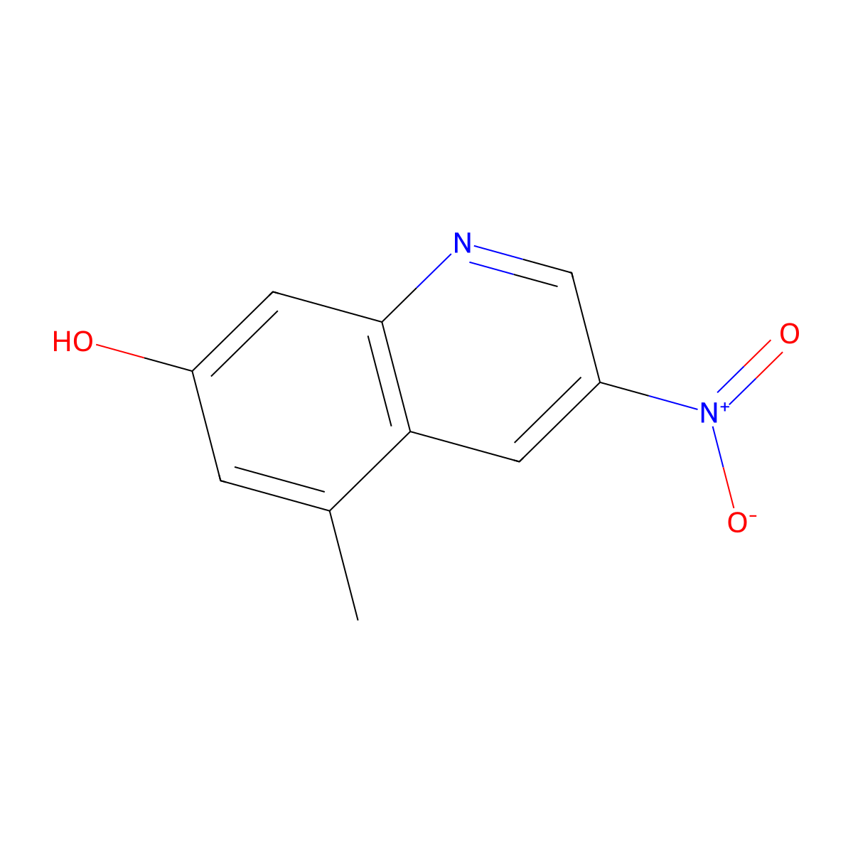 5-Methyl-3-nitro-7-quinolinol molecular structure, CAS 501106-46-3