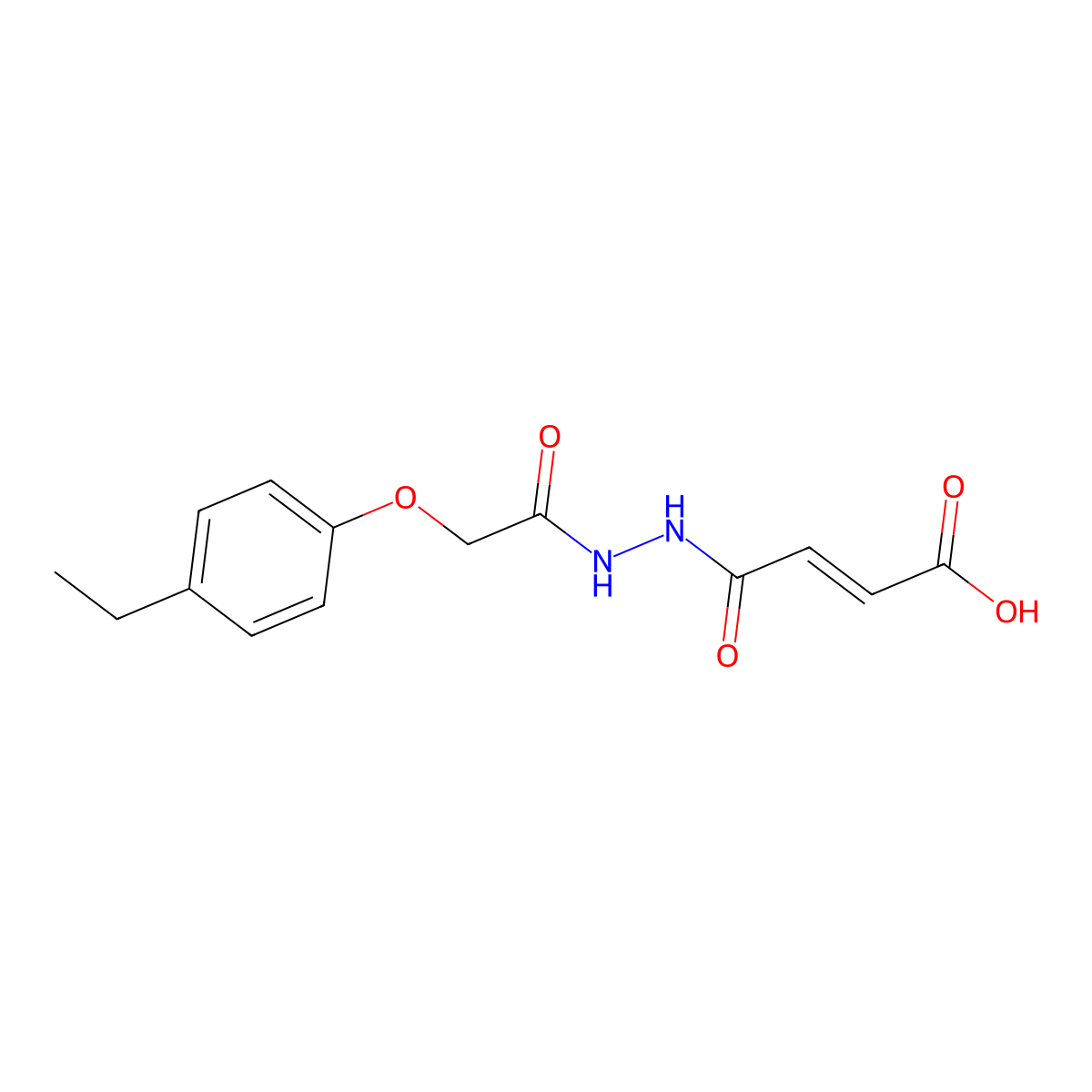 (E)-4-{2-[2-(4-Ethylphenoxy)acetyl]hydrazino}-4-oxo-2-butenoic acid molecular structure, CAS 501106-85-0