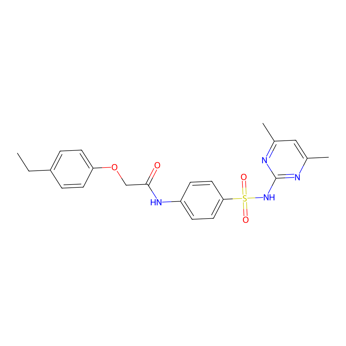 N-{4-[(4,6-dimethylpyrimidin-2-yl)sulfamoyl]phenyl}-2-(4-ethylphenoxy)acetamide molecular structure, CAS 501107-03-5