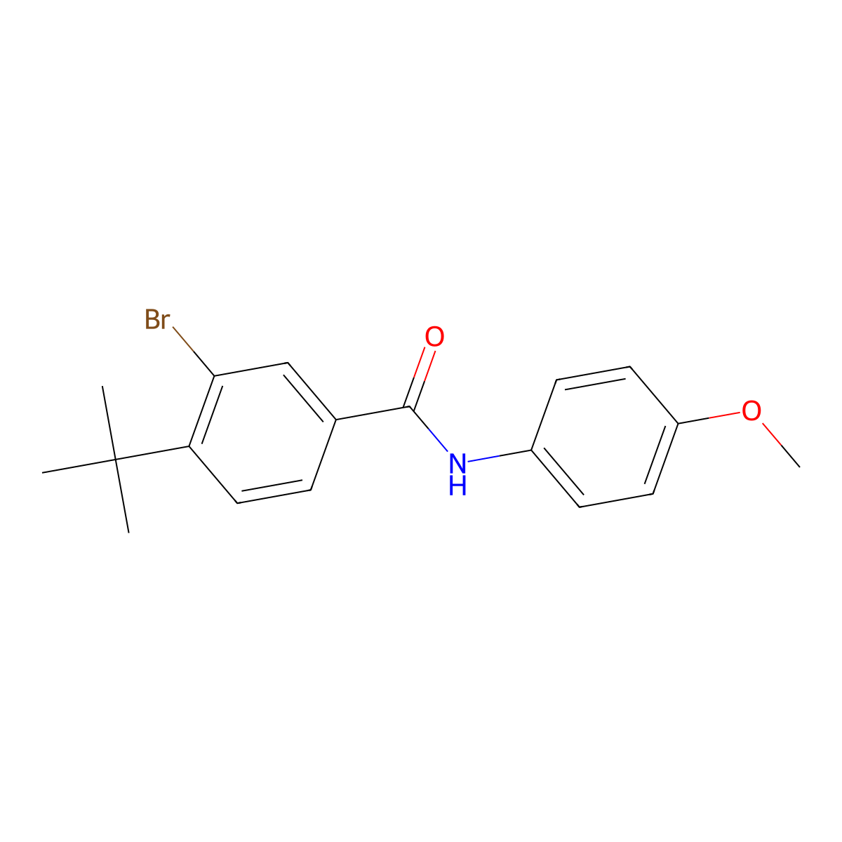 3-bromo-4-tert-butyl-N-(4-methoxyphenyl)benzamide molecular structure, CAS 501107-12-6