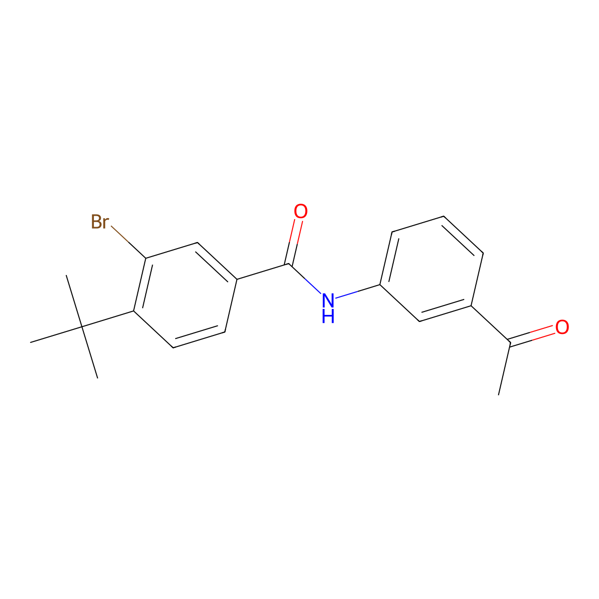 N-(3-acetylphenyl)-3-bromo-4-tert-butylbenzamide molecular structure, CAS 501107-16-0