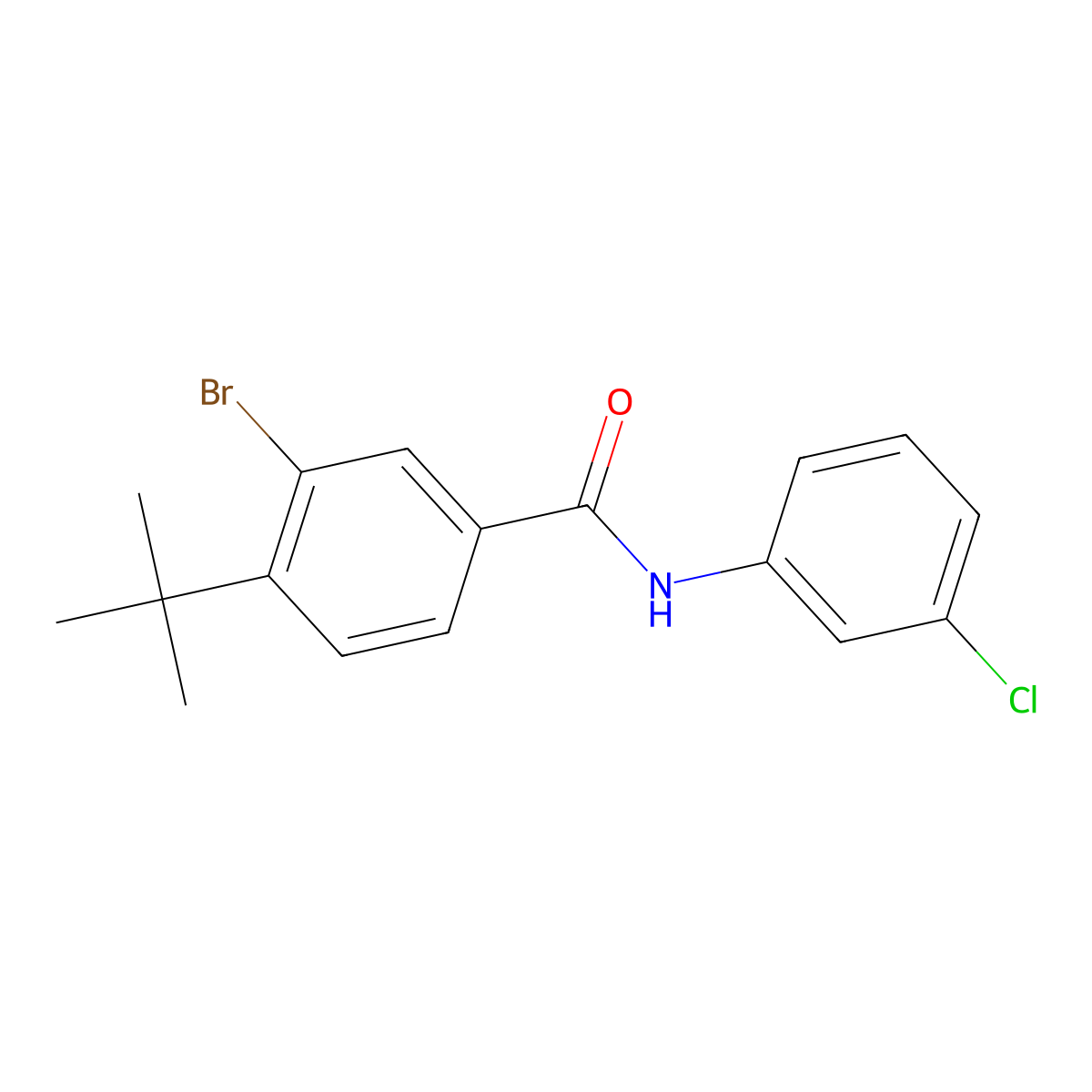3-bromo-4-tert-butyl-N-(3-chlorophenyl)benzamide molecular structure, CAS 501107-66-0